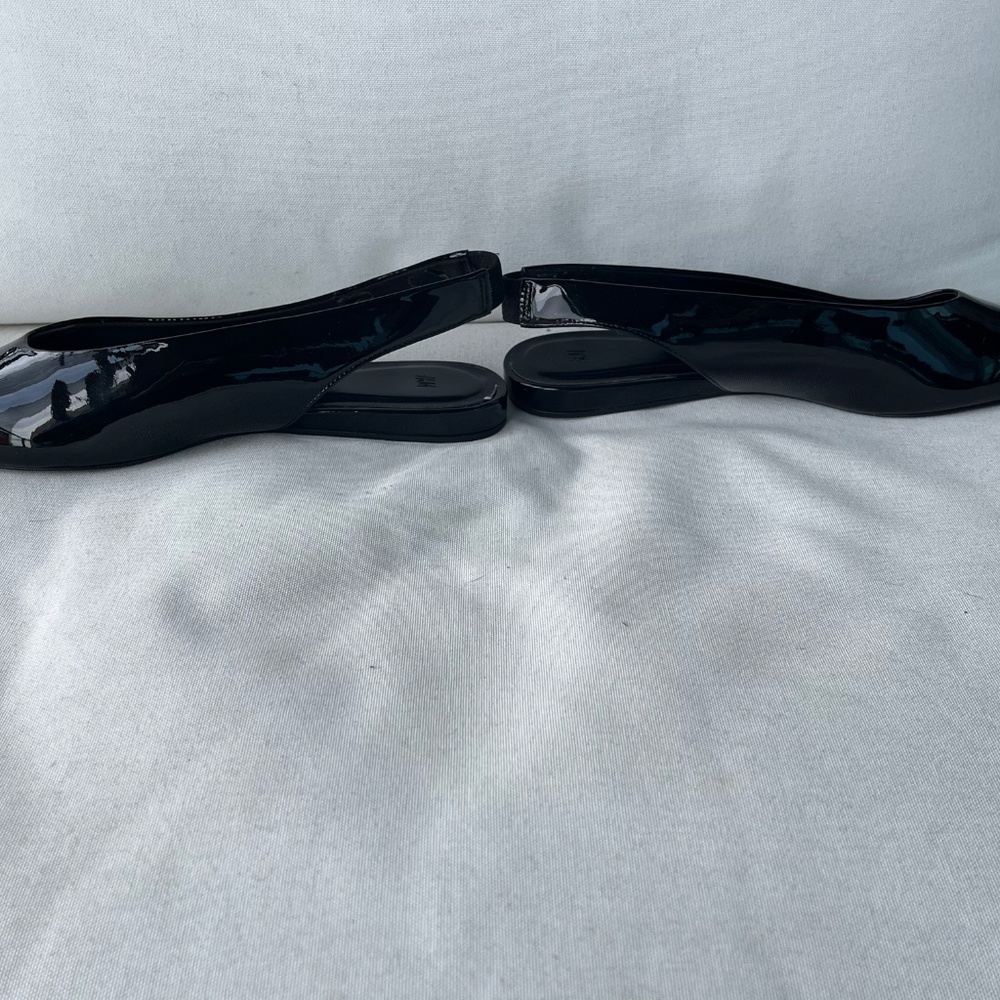 patent flat slingbacks - Picture 2 of 3